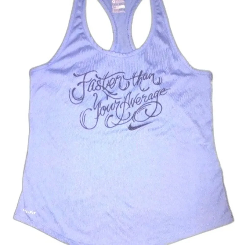 The Nike Tee Dri-Fit Blue Graphic Athletic Tank Top‎ Size M.